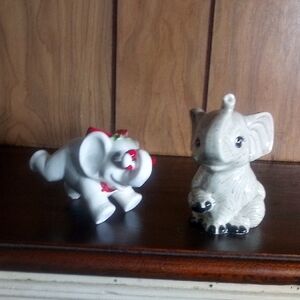 Ceramic Elephant Figurines Set